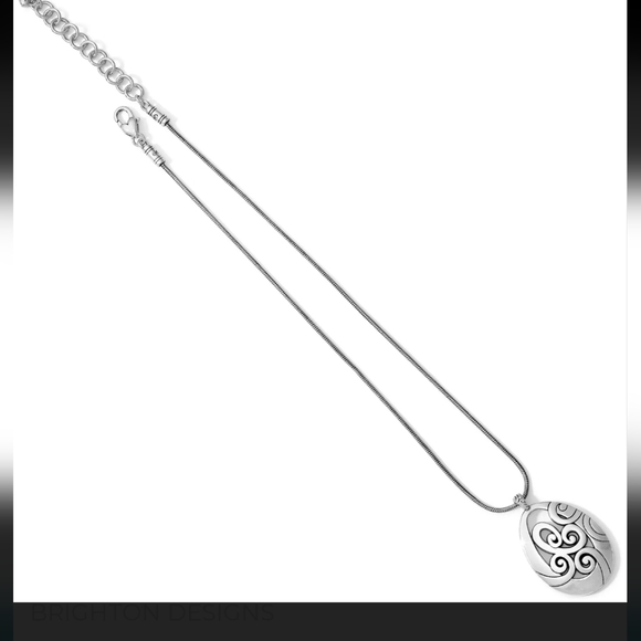 Brighton Mingle Scroll reversible necklace silver snake chain 18" - Picture 12 of 12